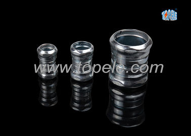 Connettore di tubi metallici elettrici / realizzato con accoppiamento di compressione in acciaio zincato 514B / 1/2 In a 4 In