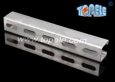 HDG nero a fessura a strato piatto canale unistrut per supportare condotti 41X 41MM