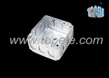Scatole elettriche in acciaio galvanizzato e coperture / scatole di condotti quadrati da 4 pollici con knockout