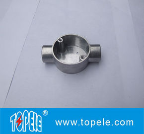 TOPELE 20mm / 25mm BS4568 / BS31 Casella di giunzione in alluminio ad angolo circolare a due vie elettrica, accessori per condotti elettrici