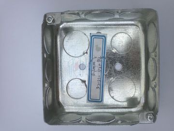 Scatole elettriche in acciaio galvanizzato e coperture / scatole di condotti quadrati da 4 pollici con knockout