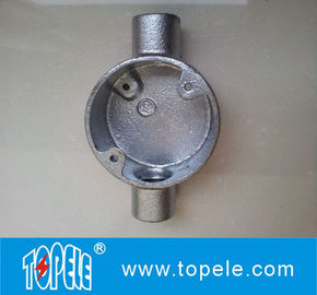 BS4568 Casella di giunzione elettrica circolare in ferro/alluminio malleabile a due vie - attraverso via