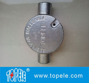 BS4568 Casella di giunzione elettrica circolare in ferro/alluminio malleabile a due vie - attraverso via