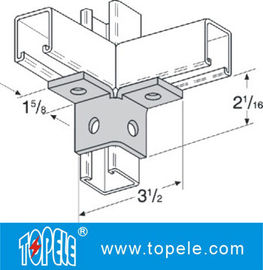 Piastra d'acciaio galvanizzato Strut Canale di connessione Unistrut Canale di attacco / angolo Fittings ISO