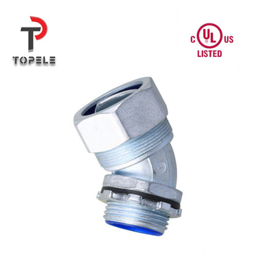 Fittings per condotti di zinco liquido rigido flessibile connettore angolo di 45 gradi NPT UL Lista DNJ