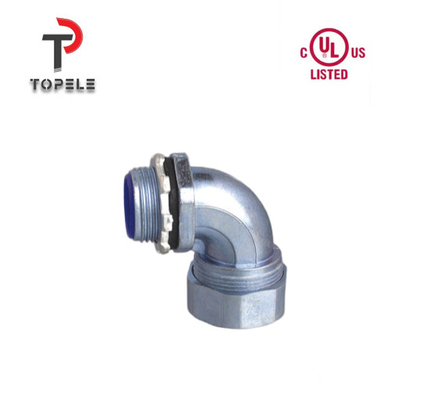 Fittings per condotti flessibili a tenuta liquida connettore di zinco angolo di 90 gradi DWJ