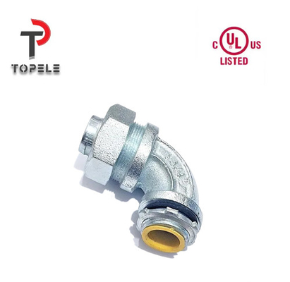 Fittings per condotti flessibili a tenuta liquida connettore di zinco angolo di 90 gradi DWJ