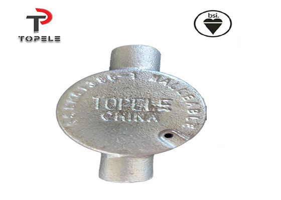 Casella di giunzione circolare elettrica galvanizzata 20 mm 25 mm Ferro malleabile 3 Way Hot Dip