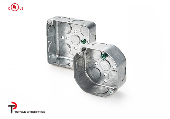 TOPELE 54171, 4 ′′ scatole di condotti elettrici galvanizzati in acciaio ottagonale, 2/8" di profondità, 1/2 pollice Knockou