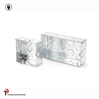 25mm, 35mm Acciaio BS4568 GI Box / Terminal One Gang GI Box, scatole elettriche e coperture