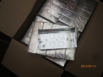 Scatole di condotti elettrici galvanizzati, scatole elettriche quadrate e coperture per apparecchiature di illuminazione