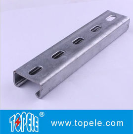 Canale unistruto galvanizzato nero 41X41MM, HDG canale a fessura / strato semplice per i condotti di supporto