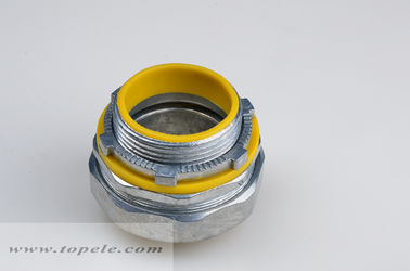 1/2&quot; - 4&quot; Zinc Liquid Tight Straight Connector con guarnizione gialla / blu
