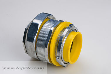 1/2&quot; - 4&quot; Zinc Liquid Tight Straight Connector con guarnizione gialla / blu