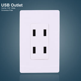 Porte USB bianche 4 GFCI ricevitori presa USB elettrica con piastra senza vite