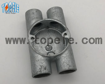 BS4568 Fittings per condotti elettrici Twin Through Way H Casella di ferro malleabile da 20 mm a 32 mm