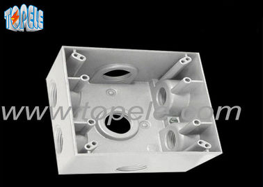 Casella elettrica di alluminio rettangolare, casella elettrica di interruttore all' esterno