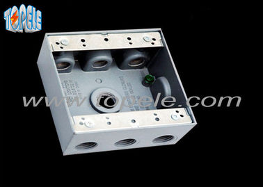 Caselle elettriche a prova di tempo quadrate 3 buchi 1 presa di corrente accessorio di montaggio