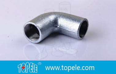 BS4568 Fittings di condotto 25mm Ferro malleabile gomito solido, 90 gradi tubo piegato