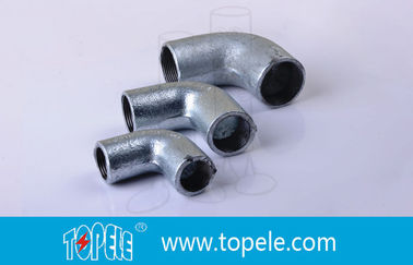 BS4568 Fittings di condotto 25mm Ferro malleabile gomito solido, 90 gradi tubo piegato