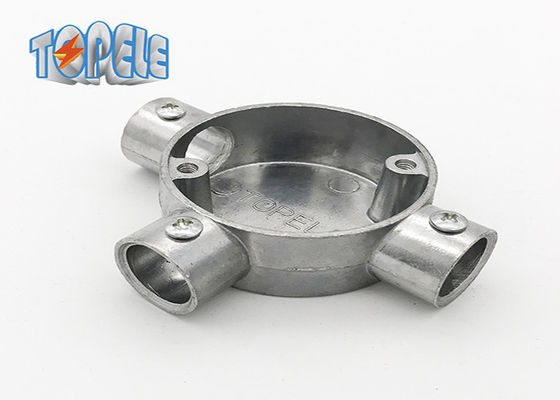 3/4&quot; 1&quot; BS31 Fitture in alluminio a condotto scatola circolare 3 Way / Tee Box Iso