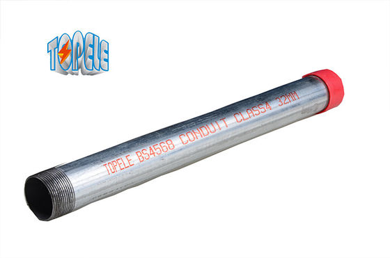 Pipa di acciaio galvanizzato a caldo BS4568 Conduit Class 4 GI Pipe con accoppiatore e tappo di protezione