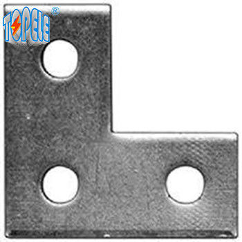 Piastra ad angolo piatto a 3 fori perforata galvanizzata canale unistrut