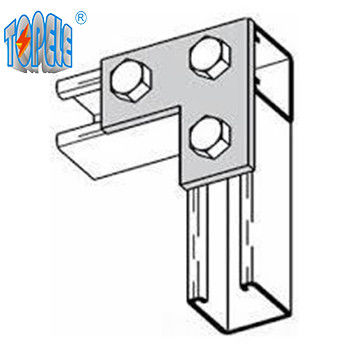 Piastra ad angolo piatto a 3 fori perforata galvanizzata canale unistrut