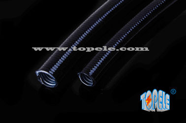 tubo flessibile ondulato grigio / nero PVC rivestito elettrico galvanizzato acciaio tubo flessibile