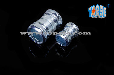 Connettore di tubi metallici elettrici / realizzato con accoppiamento di compressione in acciaio zincato 514B / 1/2 In a 4 In