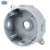 4&quot; rotondo 5 buchi di alluminio resistente alle intemperie scatole elettriche in polvere