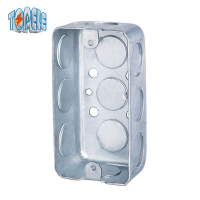 1 Gang Rectangular Electrical Junction Box Acciaio Galvanizzato 2x4 Inch