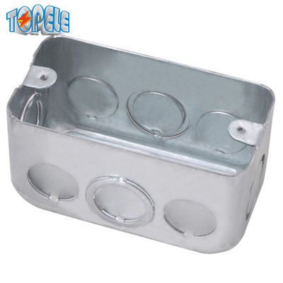 1 Gang Rectangular Electrical Junction Box Acciaio Galvanizzato 2x4 Inch