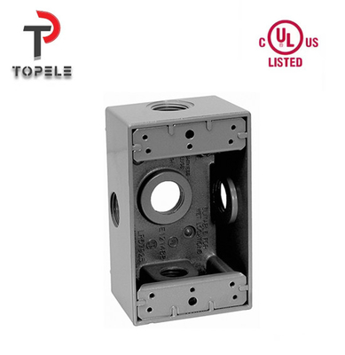 UL Listed Weatherproof Electrical Boxes Aluminum One Gang Outlet (Lista di scatole elettriche impermeabili all'aria)