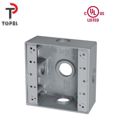 2 Gang Outlet Scatole elettriche impermeabili all'aria di alluminio UL elencato